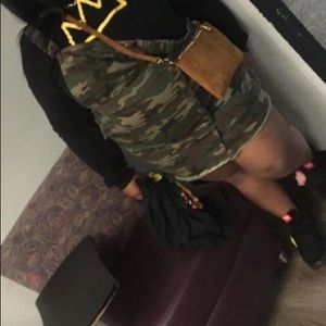 Forever 21 Plus Navy Print Skirt Overalls